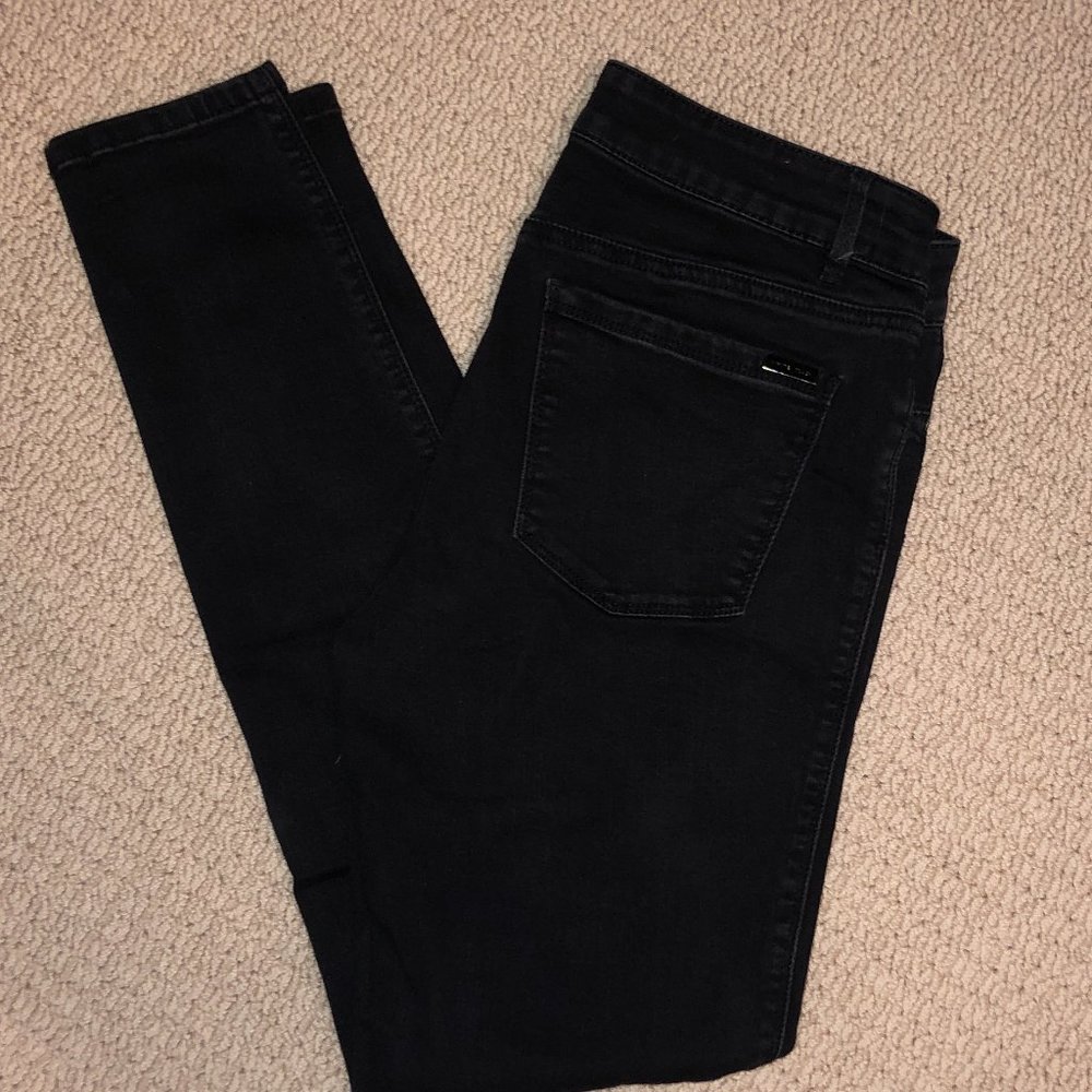 WHBM Denim Jeggings - Black size 8